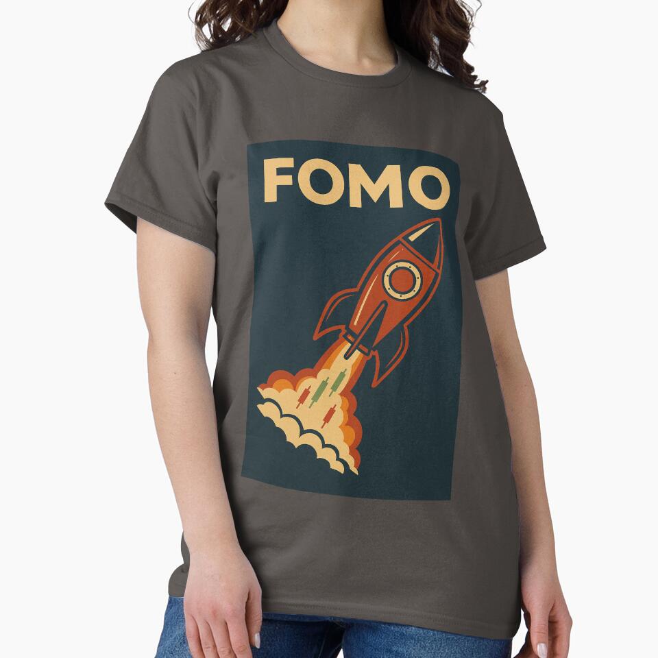 FOMO Rocket – Retro Stock Market Blast-Off Design by BullishJunkie T-Shirts, Hoodie, Sweatshirt | BlankRebels.com (Image 2)