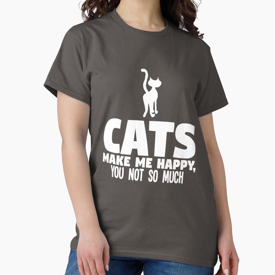 Cats Make Me Happy T Shirt by 3familyllc Hoodie, Sweatshirt | BlankRebels.com (Image 2)