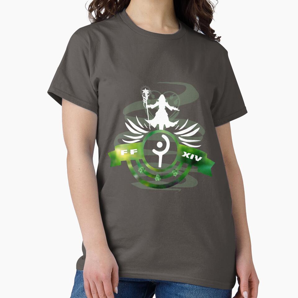 FFXIV White Mage - Liturgy of the Bell (Green & White) by Hyulia T-Shirts, Hoodie, Sweatshirt | BlankRebels.com (Image 2)