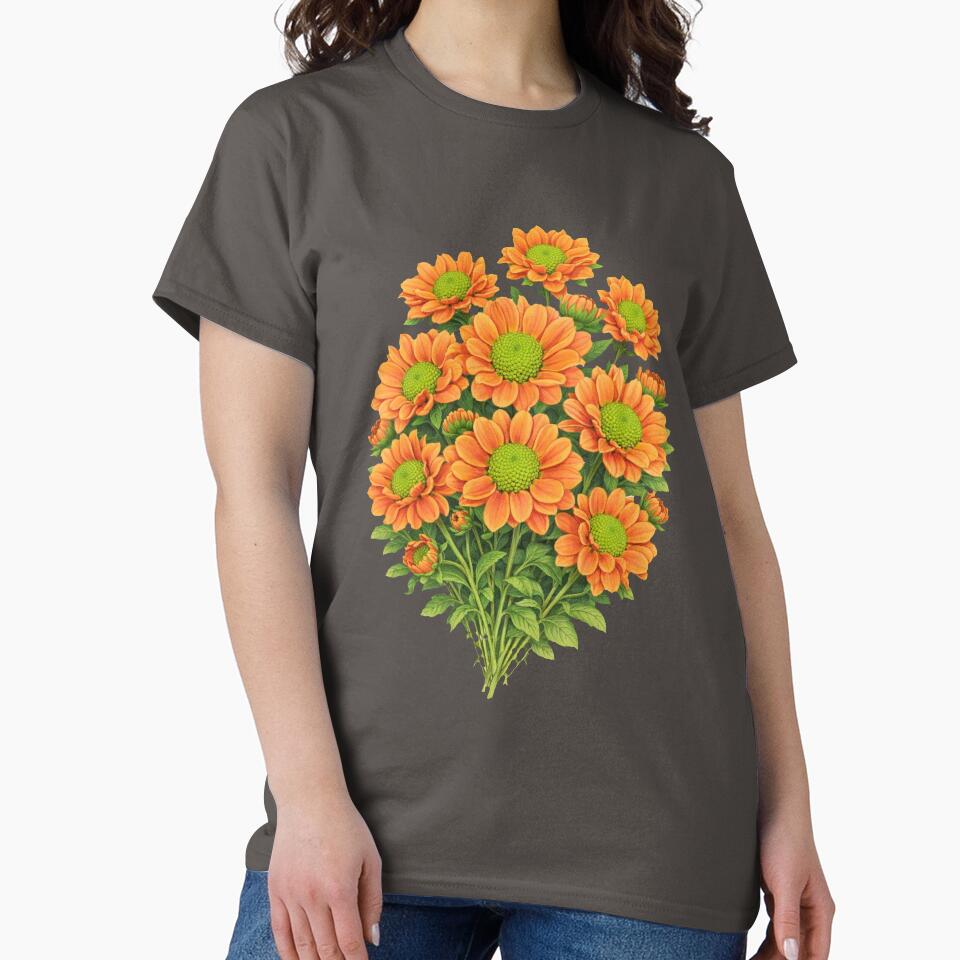 Orange Chrysanthemum by NatureFloralArts T-Shirts, Hoodie, Sweatshirt | BlankRebels.com (Image 2)