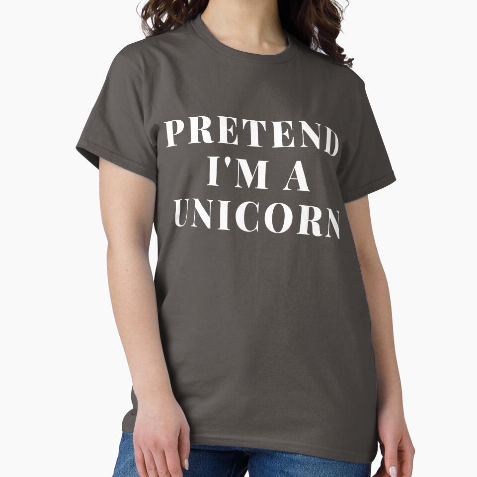 Pretend I'm A Unicorn I Love Unicorn Unicorn Art Print Unicorn Design Unicorn Lover Gift by TeesByDesign... (Image 2)