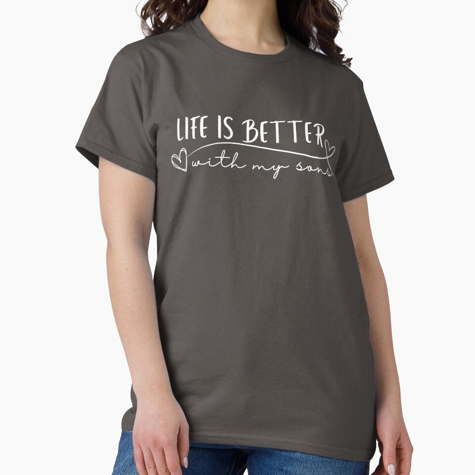 Life is Better with Sons Crewneck Sweatshirt, Mom of Boys Crewneck, Mom Gift, Mother's day gift, Family is... (Image 2)