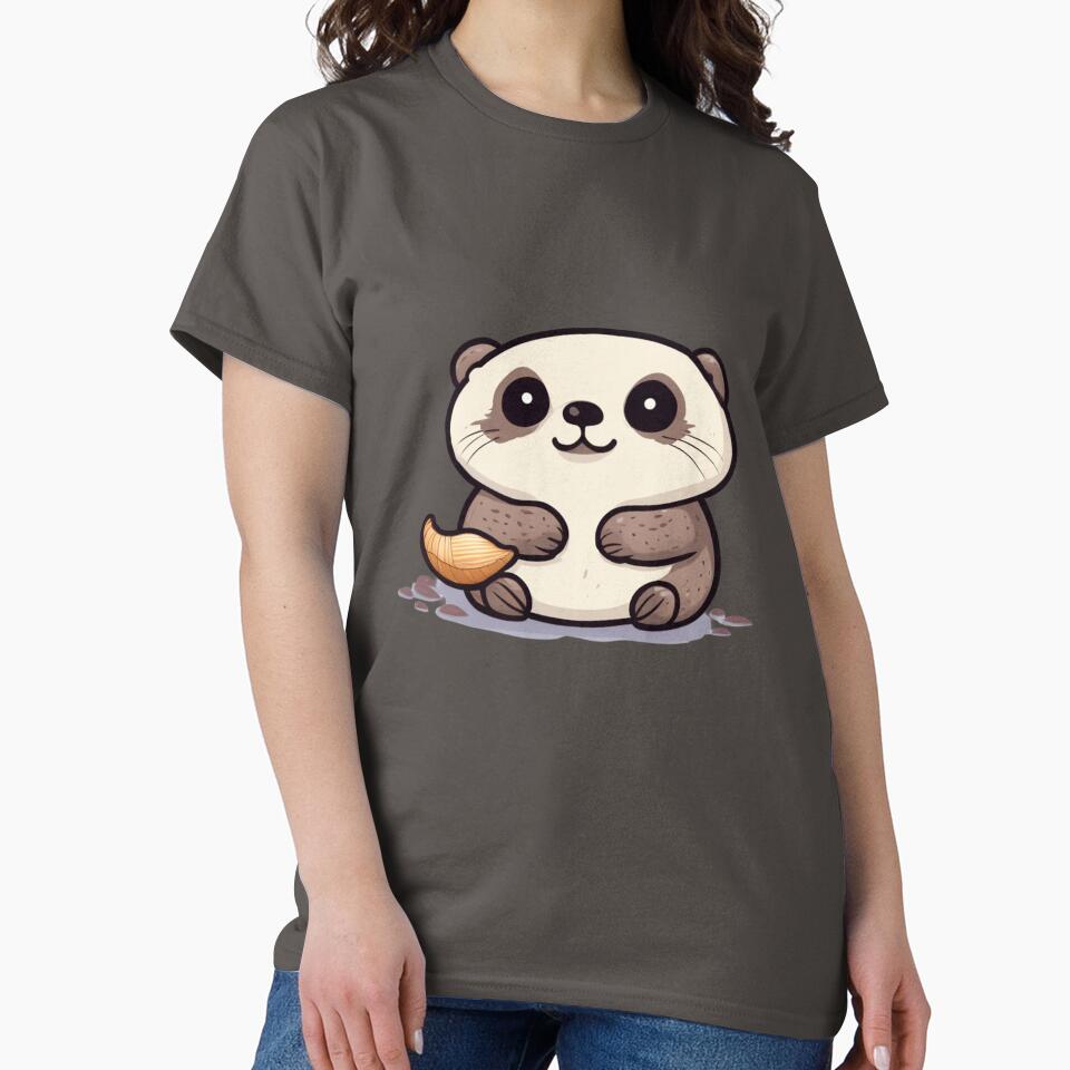 Chubby Otter Relaxing with a Seashell by LookLook-FashionStore T-Shirts, Hoodie, Sweatshirt | BlankRebels.com (Image 2)