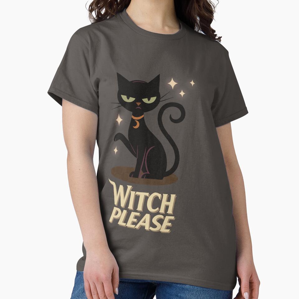 Purranormal Sass - Retro Black Cat Halloween Art by OddlyEnoughArt T-Shirts, Hoodie, Sweatshirt | BlankRebels.com (Image 2)