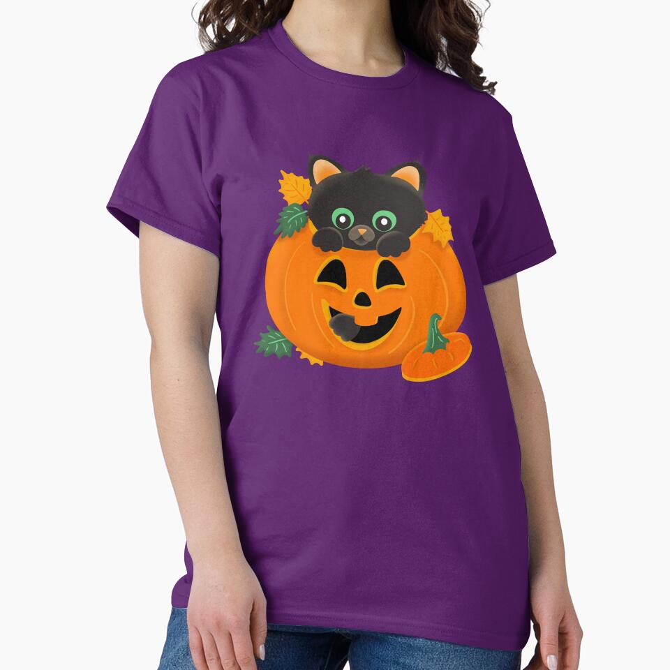 Little Rascal, the Halloween Cat by makell-creates T-Shirts, Hoodie, Sweatshirt | BlankRebels.com (Image 2)