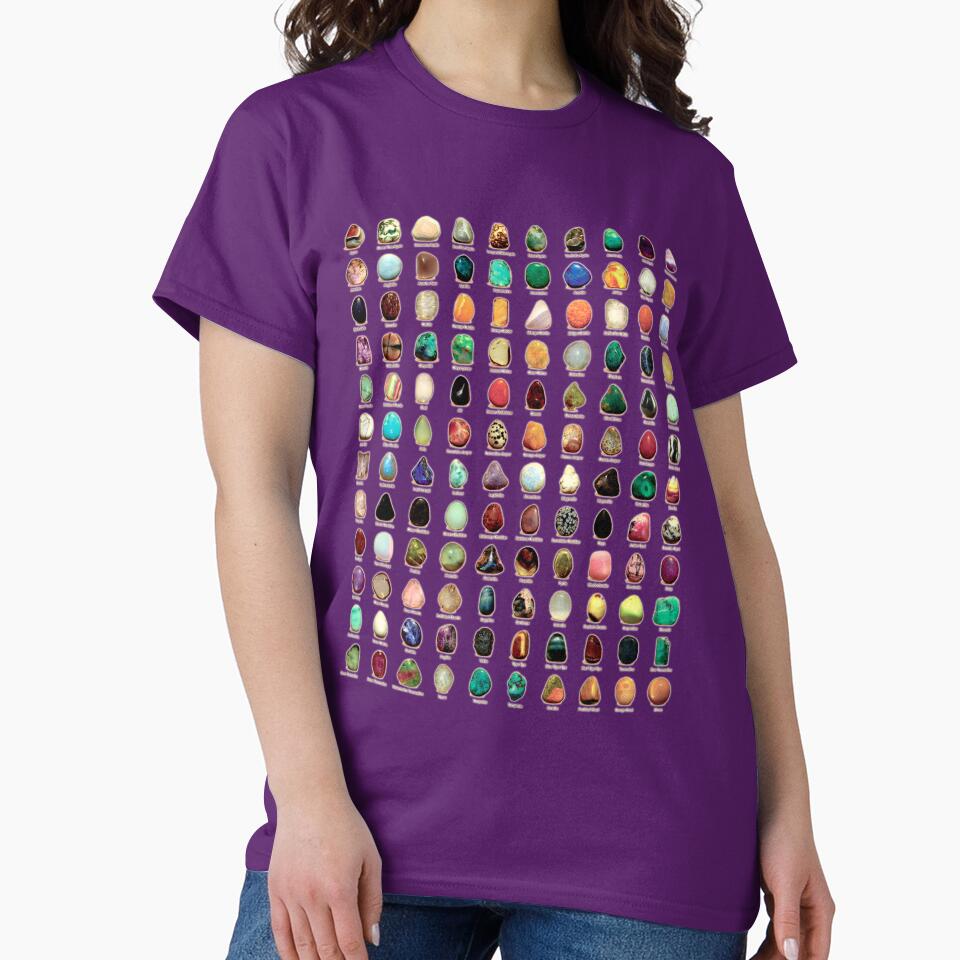 Healing Crystals Gemstones. Purple Version. HIGH DEFINITION T-Shirts, Hoodie, Sweatshirt