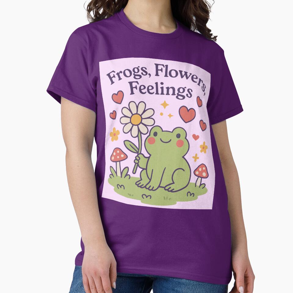 Frogs, Flowers, and Feelings by Doodle-N-Wear