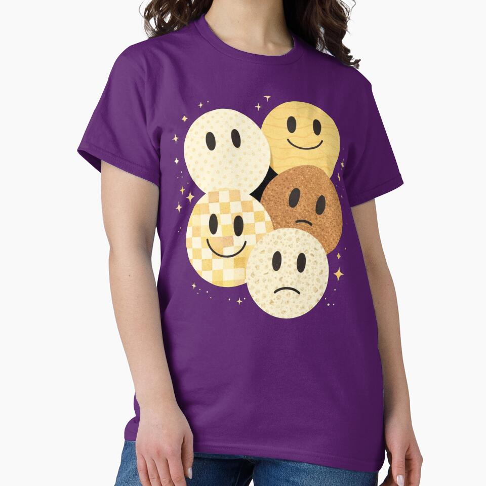 Mood Faces T-Shirt | Cute Aesthetic Emotions  Art by KDesignCrafts Hoodie, Sweatshirt | BlankRebels.com (Image 2)