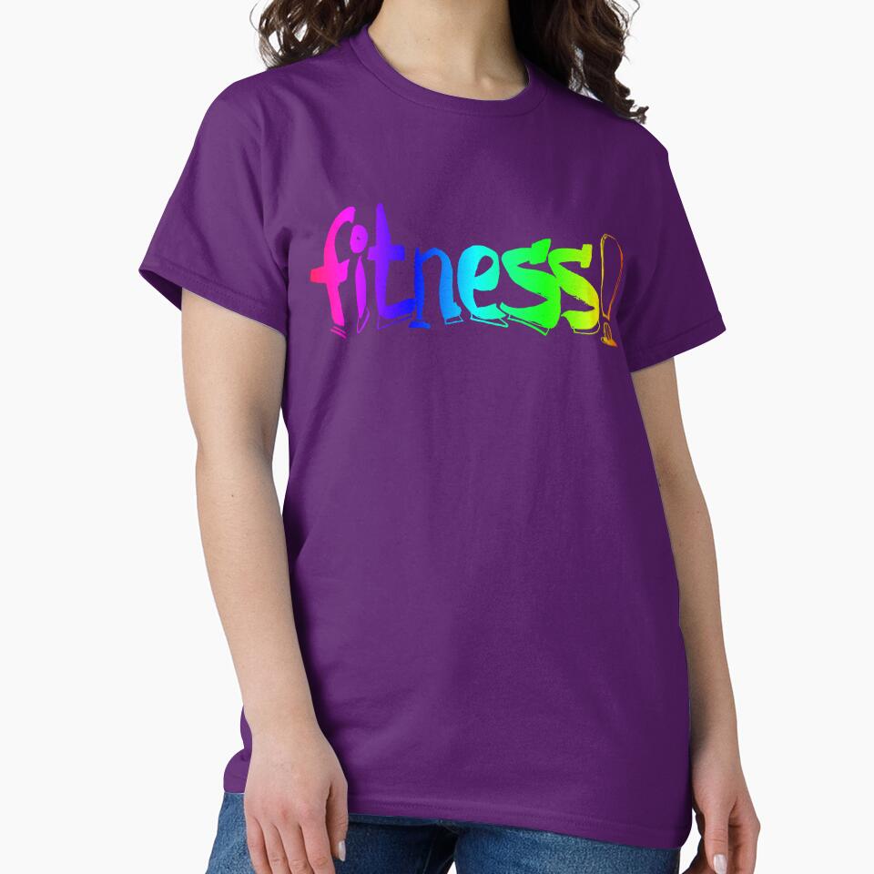 Sport Fitness watercolor lettering |  Rainbow Fitness word handlettering by lausn T-Shirts, Hoodie, Sweatshirt (Image 2)
