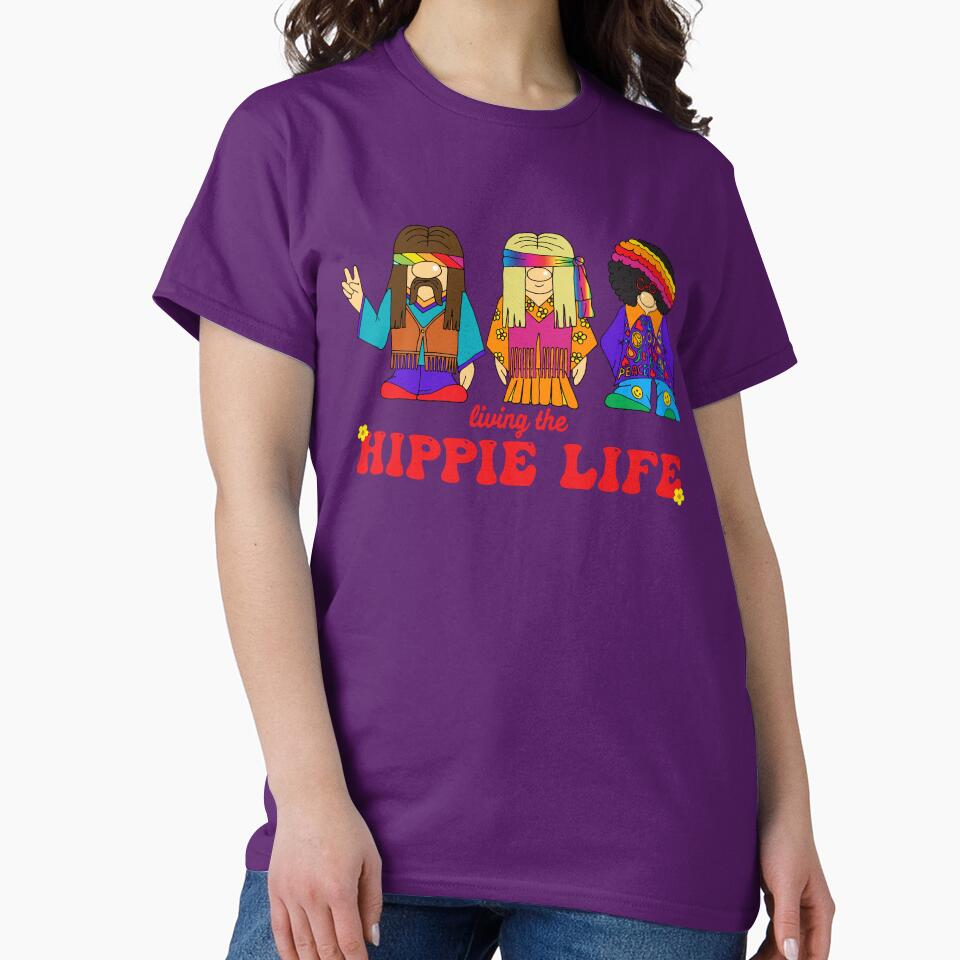 Living the Hippie Life Characters by HotHibiscus T-Shirts, Hoodie, Sweatshirt | BlankRebels.com (Image 2)
