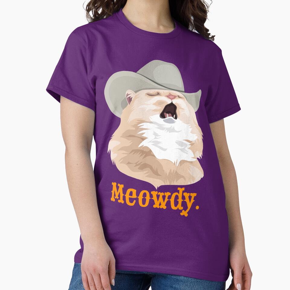 Meowdy Singing Cat Wearing a Cowboy Hat Meme by CelestialHCO T-Shirts, Hoodie, Sweatshirt | BlankRebels.com (Image 2)