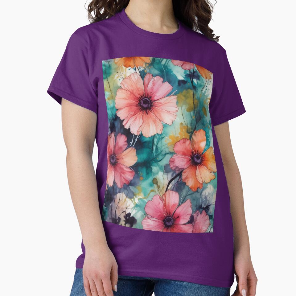 Artistic botanical floral and foliage elements print design by Anshu3813 T-Shirts, Hoodie, Sweatshirt (Image 2)
