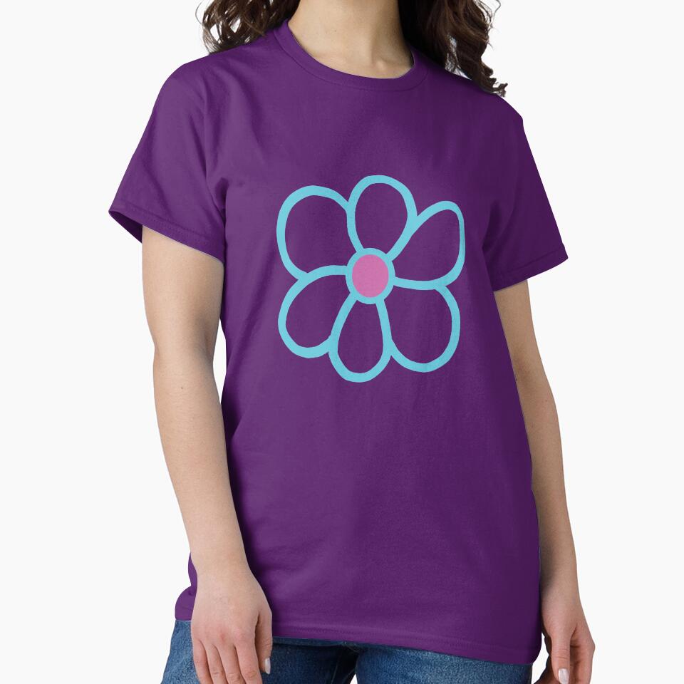 Big Simple Six Petal Flower in Aqua Blue by BelindaFuller T-Shirts, Hoodie, Sweatshirt | BlankRebels.com (Image 2)