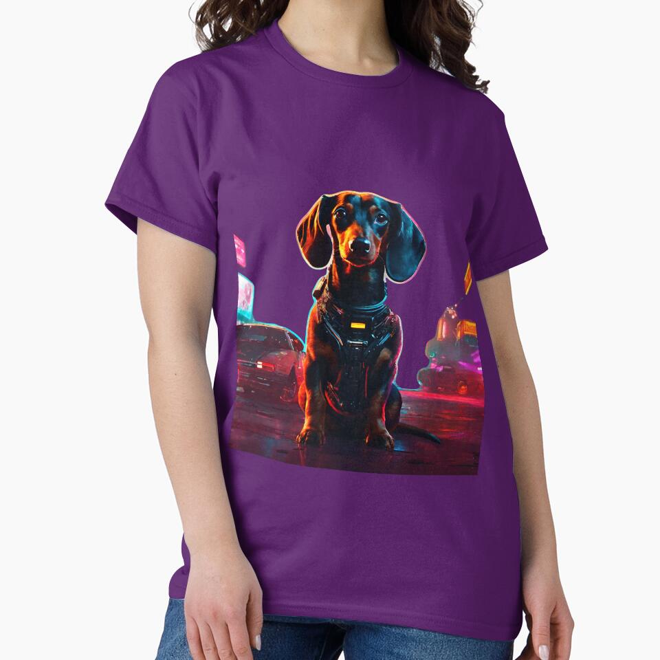 Cyberpunk daschund by Desordian