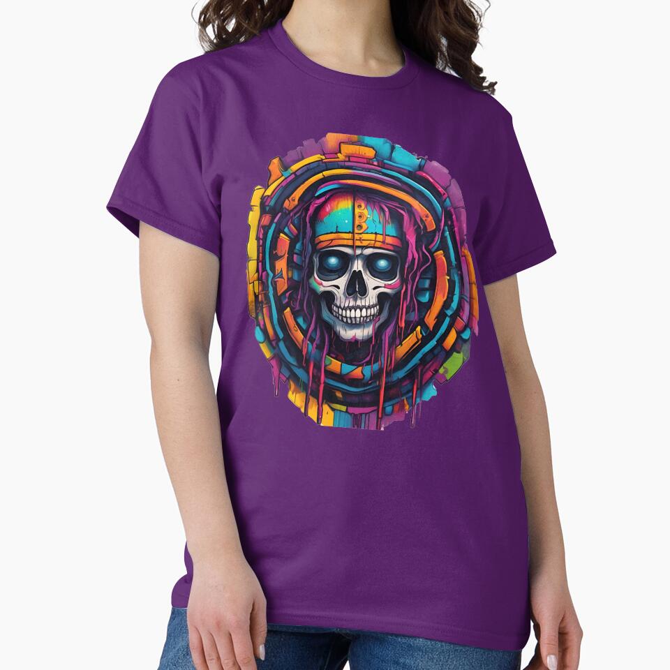Neon Skull Graffiti by UNK-Fatigues T-Shirts, Hoodie, Sweatshirt | BlankRebels.com (Image 2)