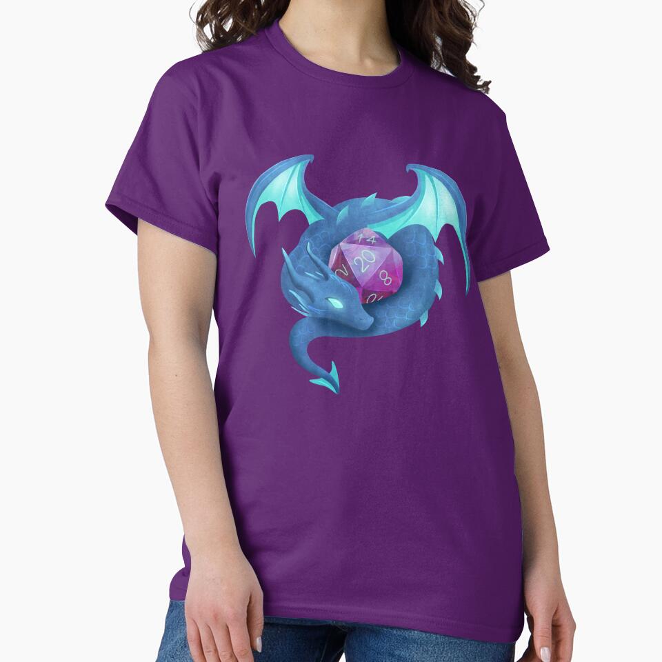 Dnd Dragon White by -DearTreehouse- T-Shirts, Hoodie, Sweatshirt | BlankRebels.com (Image 2)