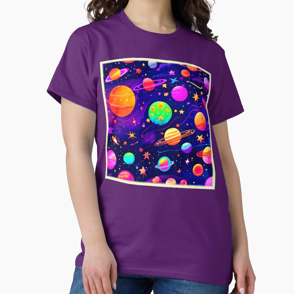 Colorful Space Pattern by Health And Fitness Posts e-Store T-Shirts, Hoodie, Sweatshirt | BlankRebels.com (Image 2)
