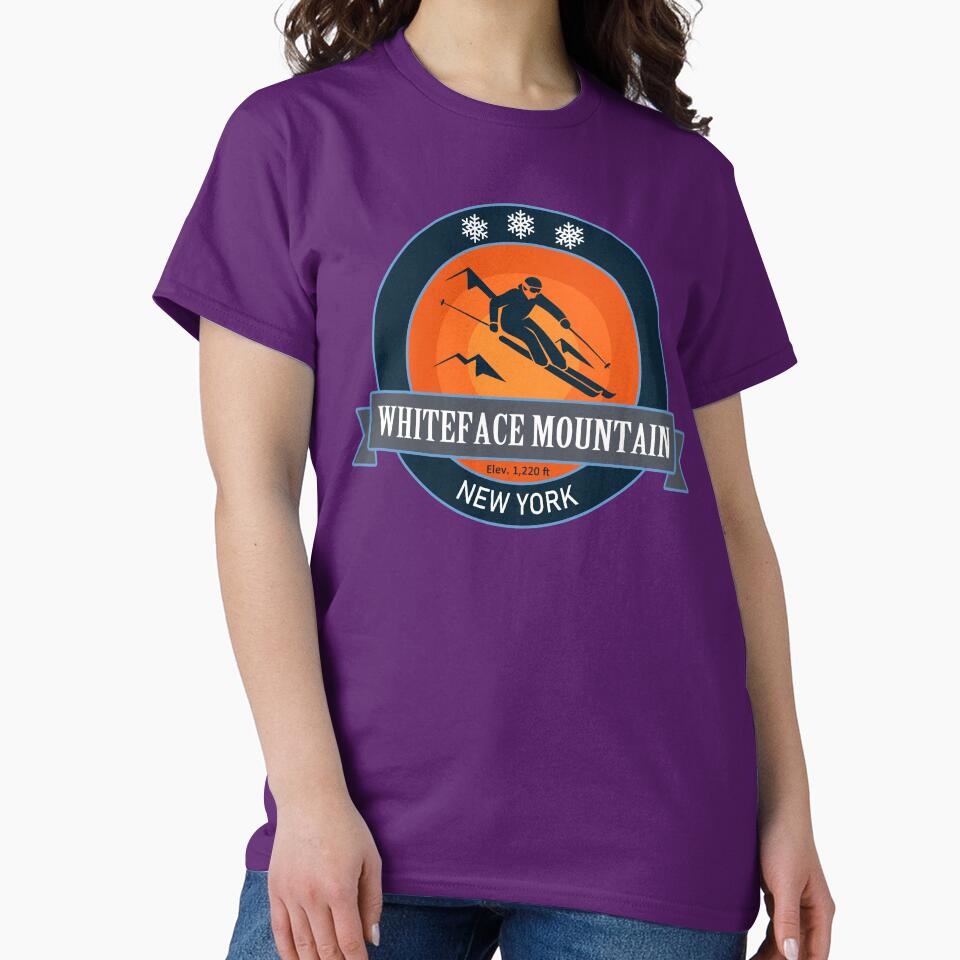 Whiteface Mountain New York Skiing Badge by Wanderful-roads T-Shirts, Hoodie, Sweatshirt | BlankRebels.com (Image 2)