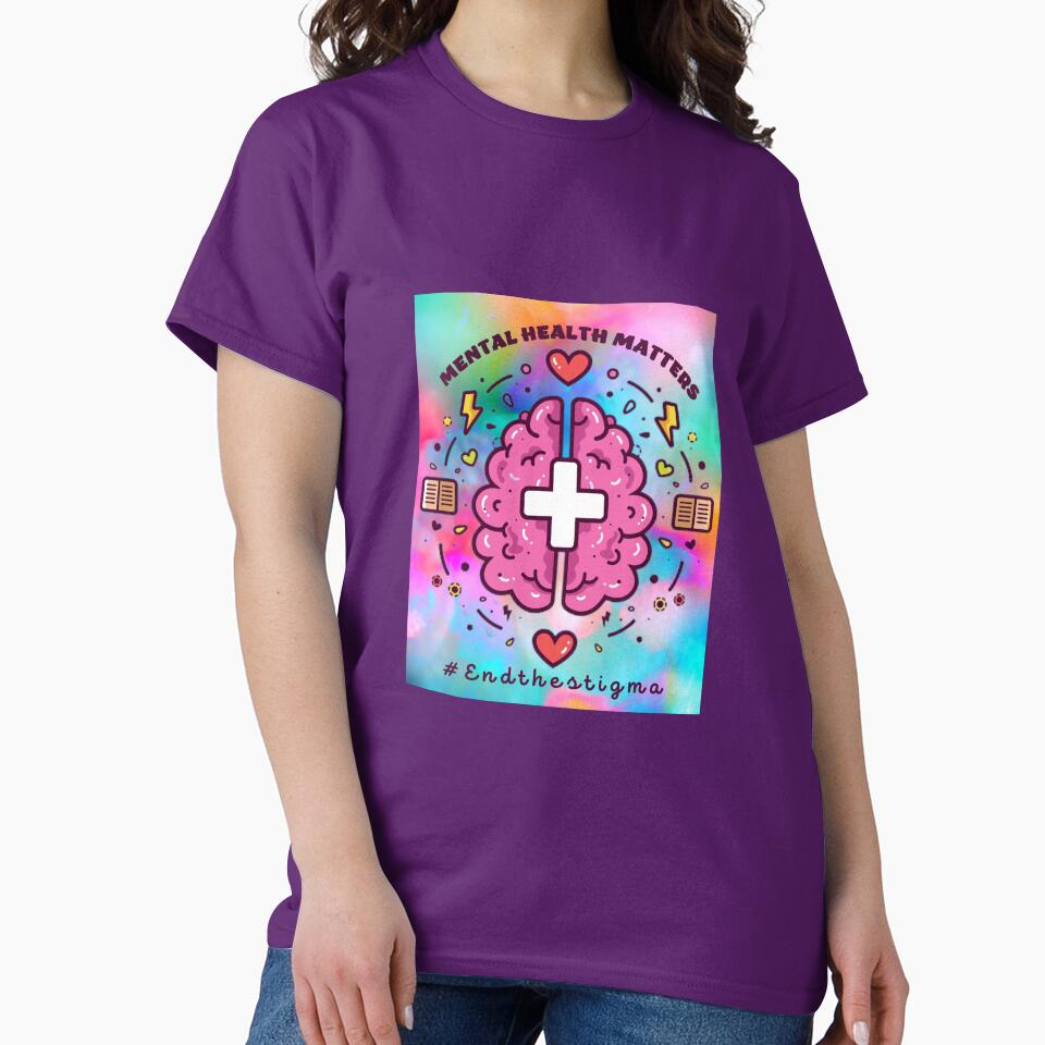End The Stigma, Mental Health Matters, Mental Awareness Gift T-Shirt by KesDesigns ⭐⭐⭐⭐⭐ Hoodie, Sweatshirt (Image 2)
