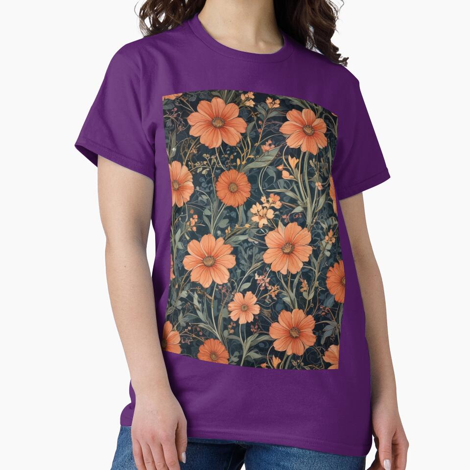 Digital Art Nouveau Florals Pattern Print Design by imanshu T-Shirts, Hoodie, Sweatshirt | BlankRebels.com (Image 2)