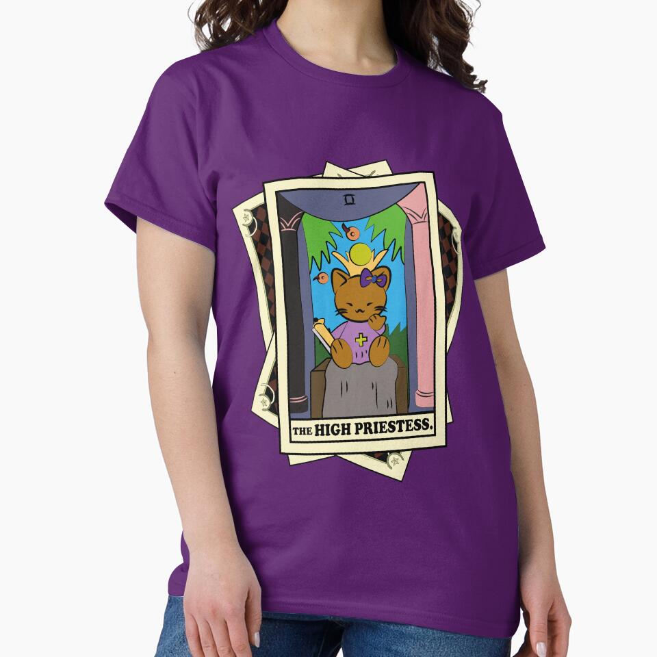 TAROT CARDS DECK | THE HIGH PRIESTESS. | FORTUNE CAT by FalconLifeStore T-Shirts, Hoodie, Sweatshirt (Image 2)