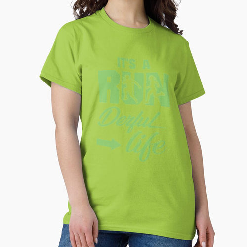 It's A Run Derful Life - Running Quotes -  Marine Green, Army Green, Black, White - Marathoner Gift, Runner's... (Image 2)