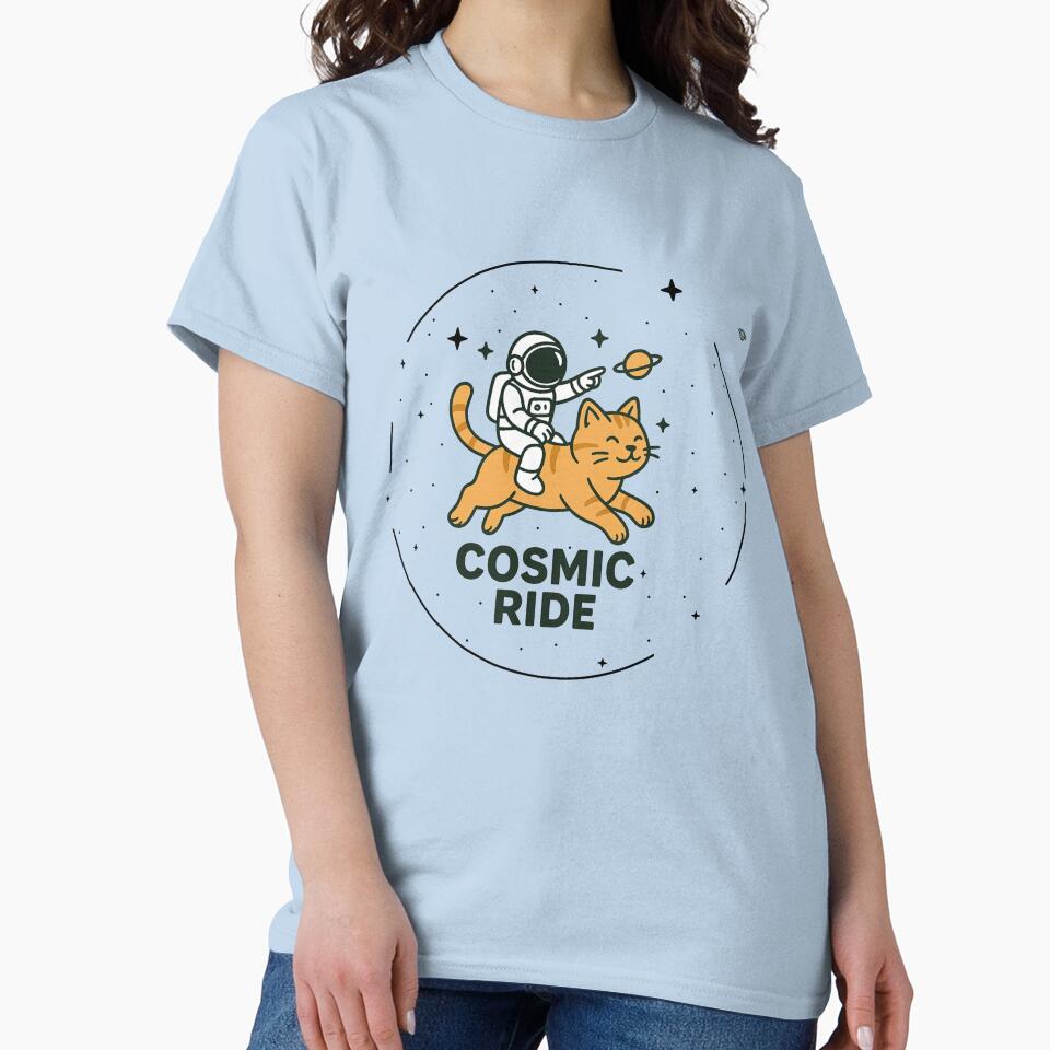 Cosmic Ride – Astronaut on a Space Cat by PurrfectWhisper T-Shirts, Hoodie, Sweatshirt | BlankRebels.com (Image 2)