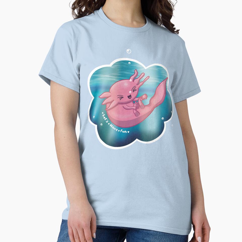 Let’s have fun: cute Axolotl swimming by Catphonesoup T-Shirts, Hoodie, Sweatshirt | BlankRebels.com (Image 2)