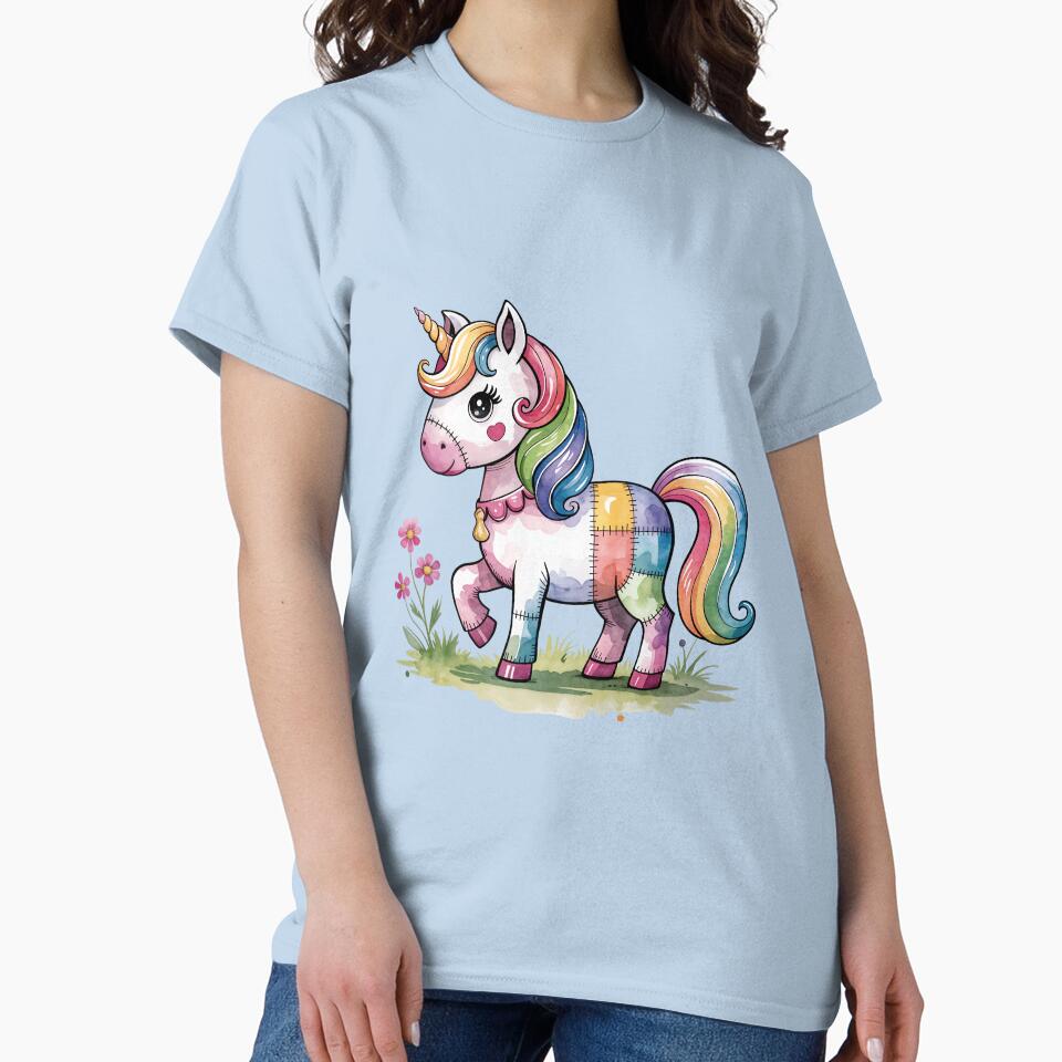 Rainbow Unicorn - Patchwork Animal by PawPrintStyles T-Shirts, Hoodie, Sweatshirt | BlankRebels.com (Image 2)