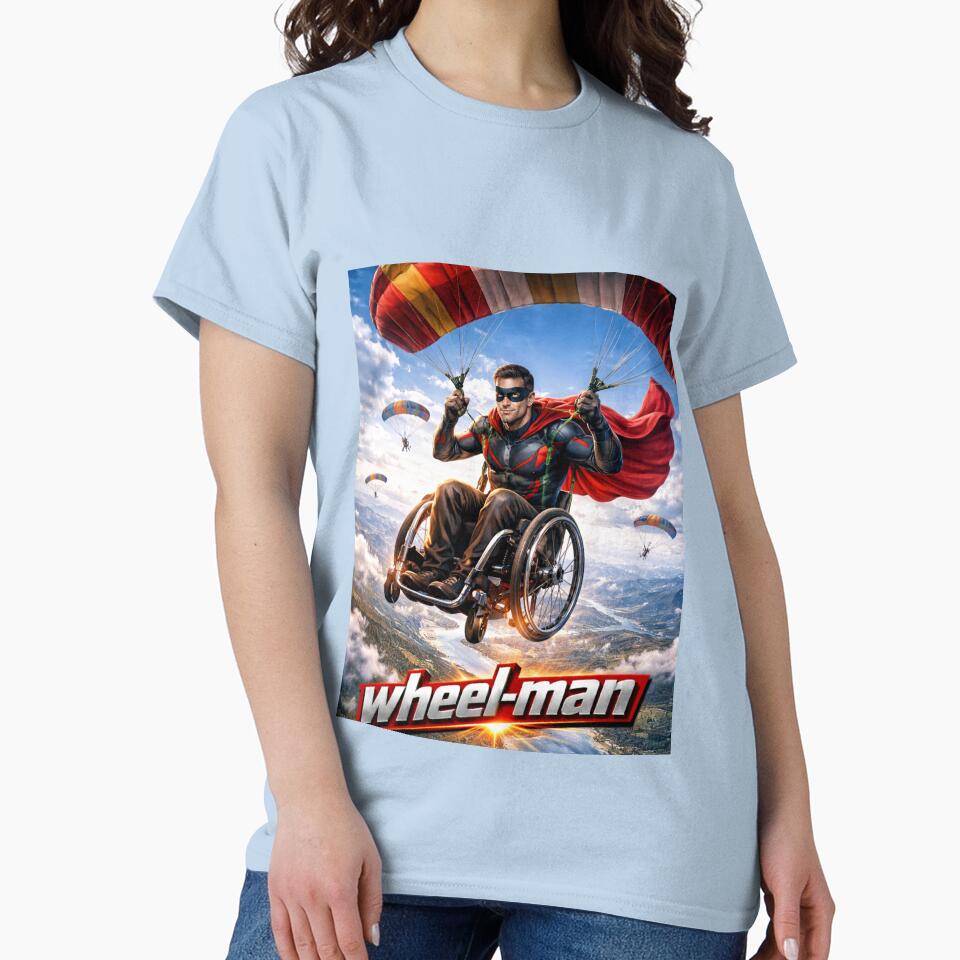 Wheel-Man Sky Dive – Fearless Disabled Superhero by MushArtist