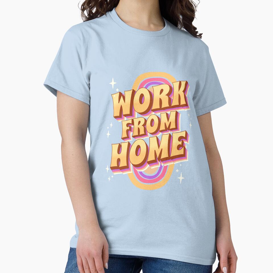 Work from home retro style by Dahlann T-Shirts, Hoodie, Sweatshirt | BlankRebels.com (Image 2)