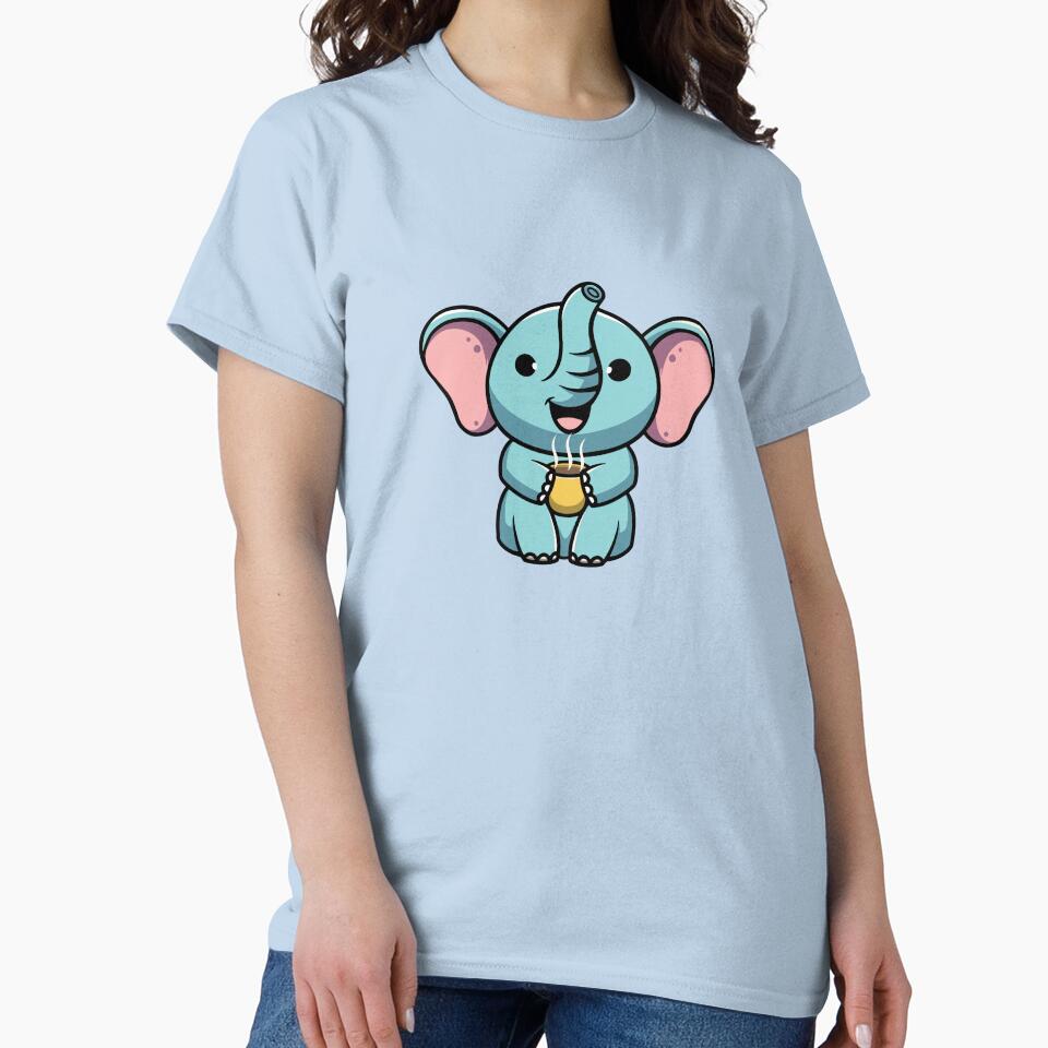 Cute elephant enjoying hot chocolate by cubbone T-Shirts, Hoodie, Sweatshirt | BlankRebels.com (Image 2)