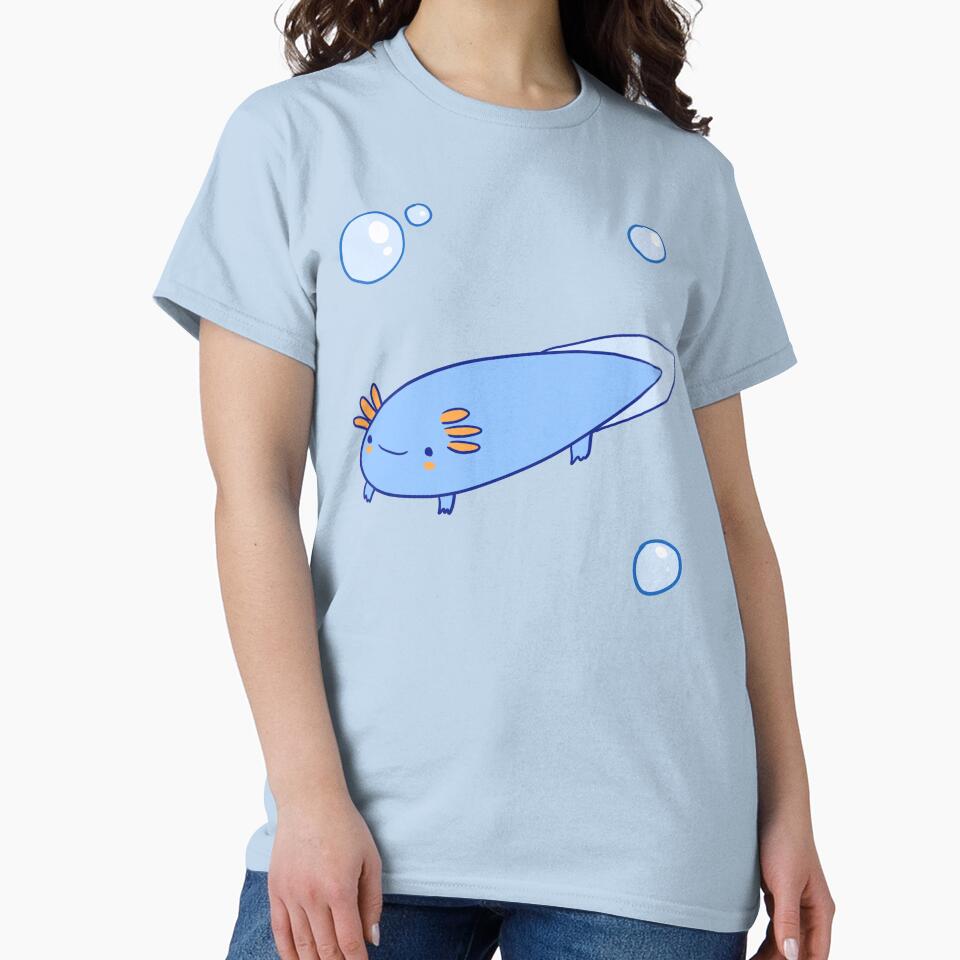 Cute blue axolotl by Mayarart T-Shirts, Hoodie, Sweatshirt | BlankRebels.com (Image 2)