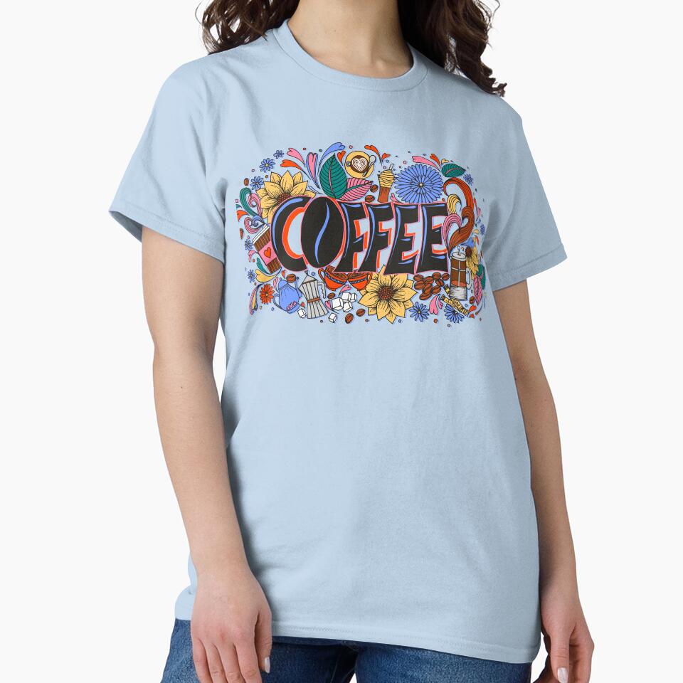 Coffee - sketch art by artichokes T-Shirts, Hoodie, Sweatshirt | BlankRebels.com (Image 2)