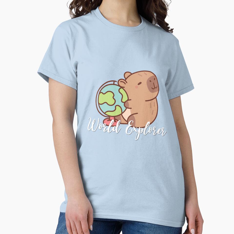 World Explorer Capybara Design by MintNinja17 T-Shirts, Hoodie, Sweatshirt | BlankRebels.com (Image 2)
