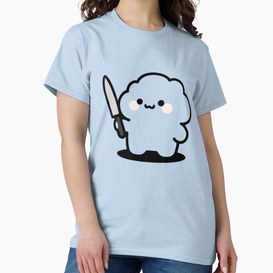 Cute Cloud with a Knife – Dark Humor Cartoon Design by GraphGUY T-Shirts, Hoodie, Sweatshirt | BlankRebels.com (Image 2)