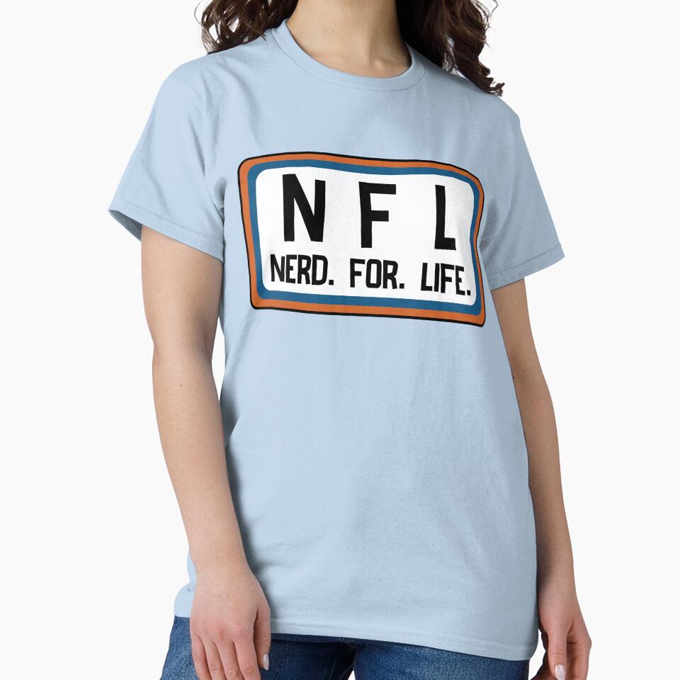 Nerd For Life in orange and blue! Wear it proud lol! by Becca C. Smith T-Shirts, Hoodie, Sweatshirt (Image 2)