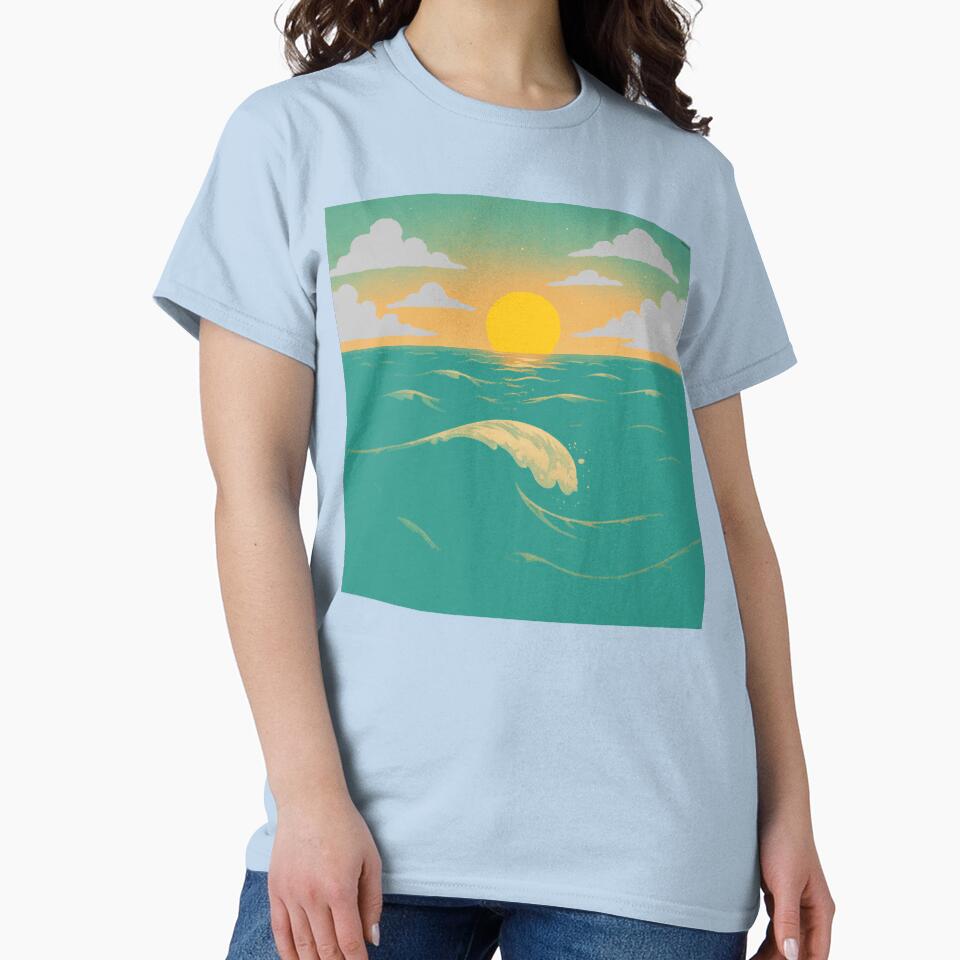 Ocean Water Waves Sunset by tacoDaBomb T-Shirts, Hoodie, Sweatshirt | BlankRebels.com (Image 2)
