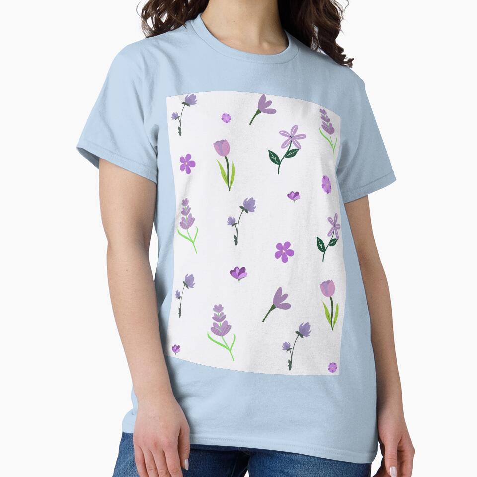 purple floral pattern by Anongdesign T-Shirts, Hoodie, Sweatshirt | BlankRebels.com (Image 2)