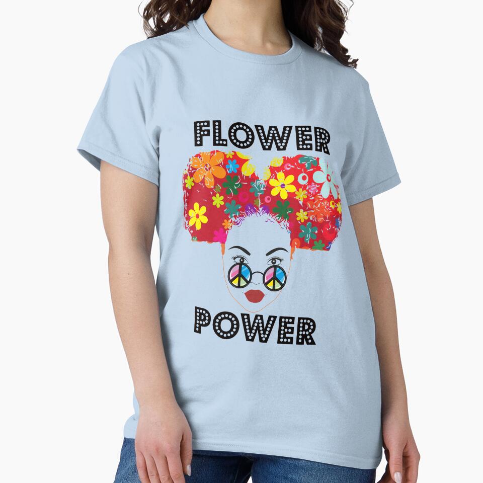 Hippie Retro Flower Power Peace Sign Glasses 60s, 70s Groovy by jaydeecole T-Shirts, Hoodie, Sweatshirt (Image 2)