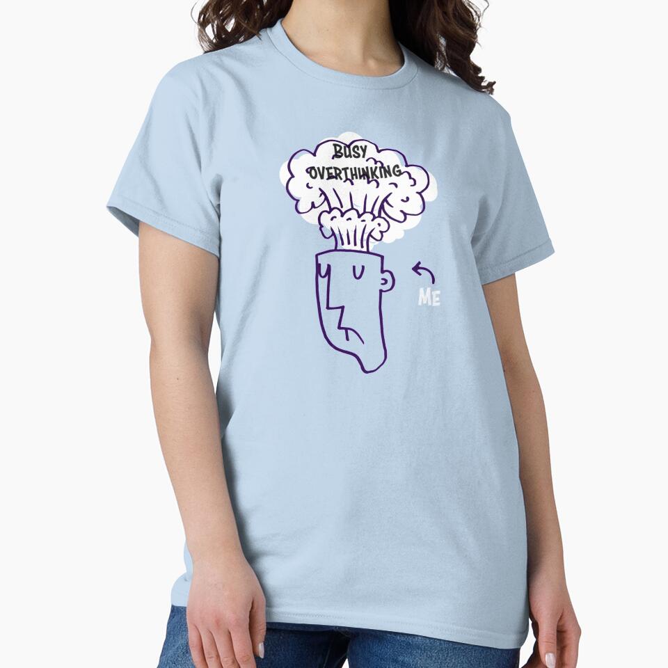 Busy Overthinking by Doodlehub T-Shirts, Hoodie, Sweatshirt | BlankRebels.com (Image 2)