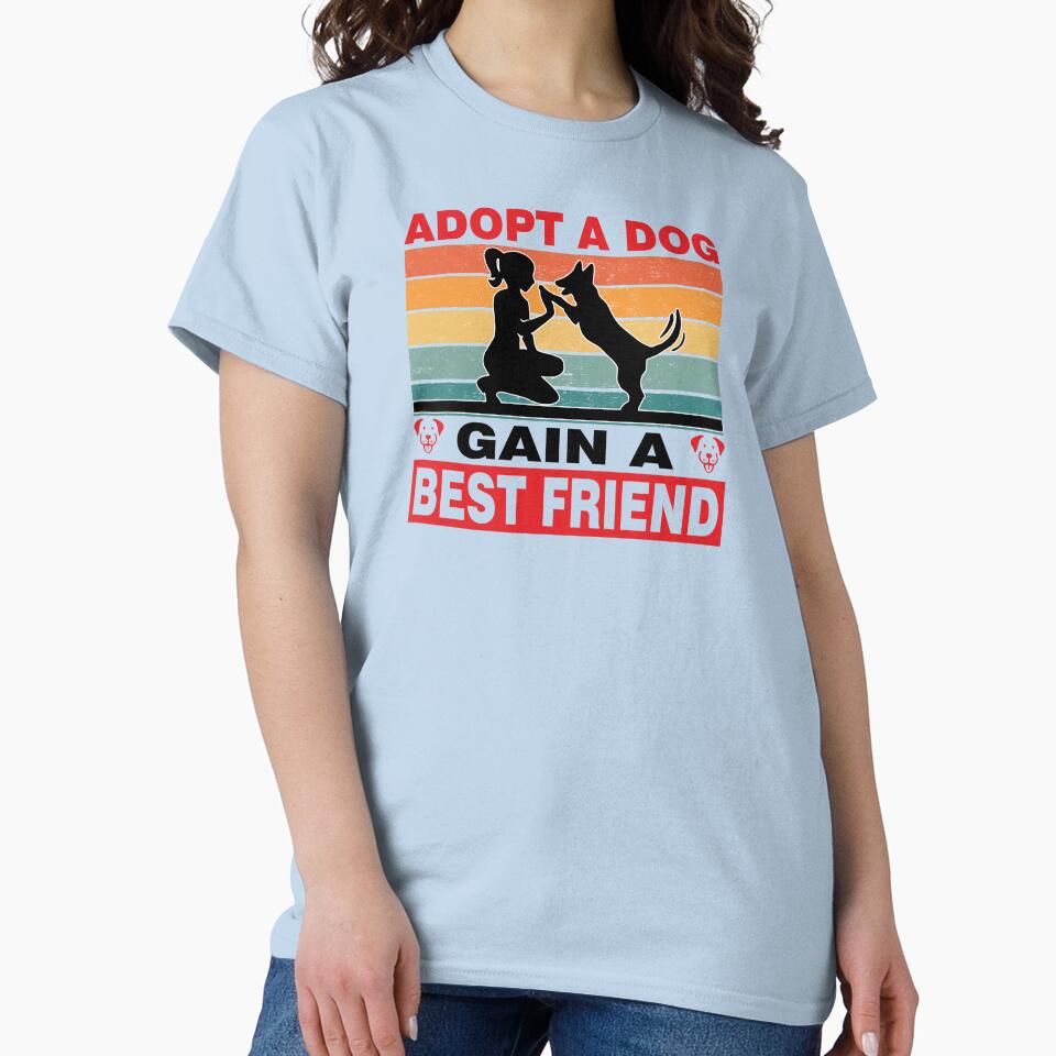dog adoption print, dog is your friend, Rescue Dog Friend – Adopt Don’t Shop Design by PRINTKEEN T-Shirts,... (Image 2)