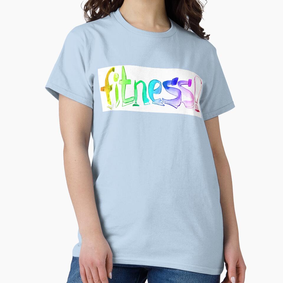 Fitness watercolor lettering |  Fitness crafty hand lettering by lausn T-Shirts, Hoodie, Sweatshirt (Image 2)