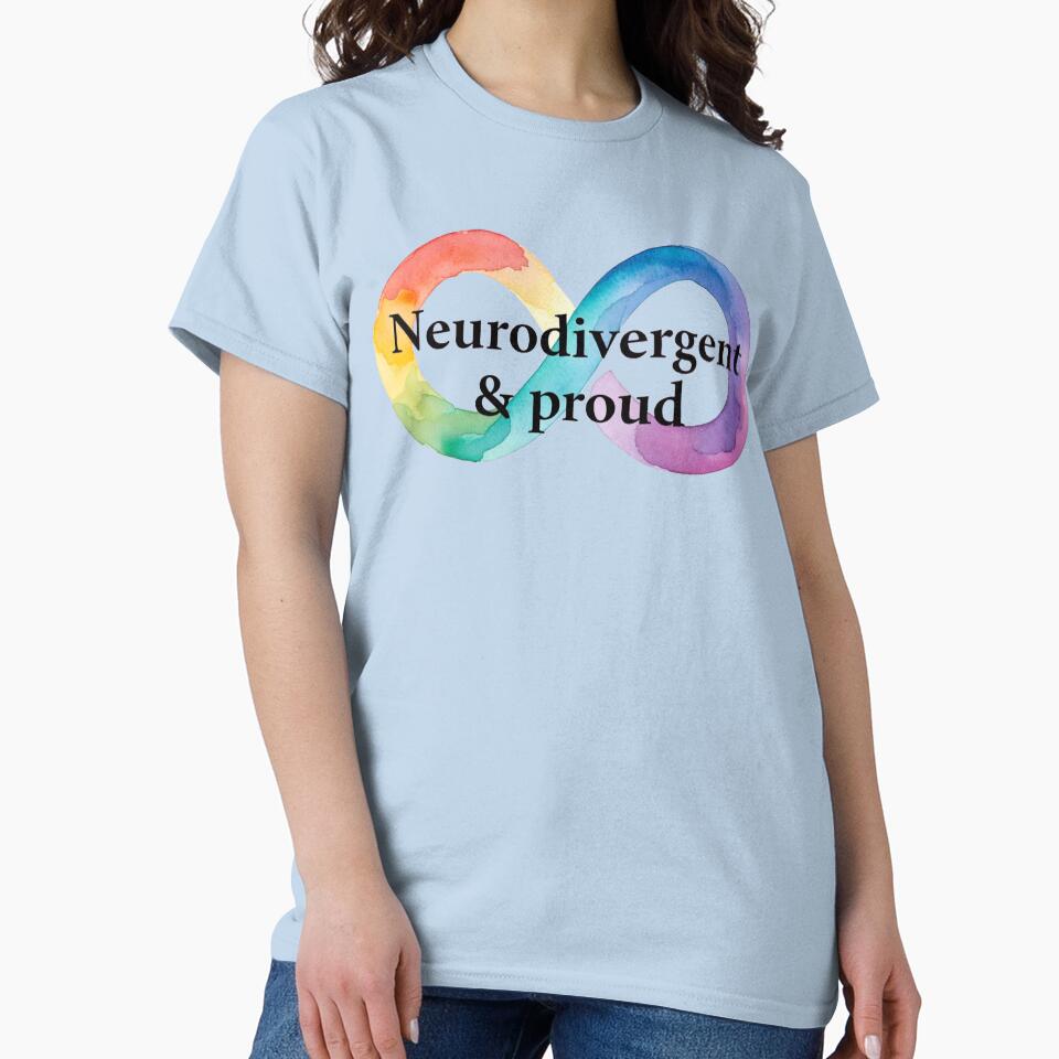Neurodivergent and Proud Rainbow Infinity Symbol by PixelQ T-Shirts, Hoodie, Sweatshirt | BlankRebels.com (Image 2)