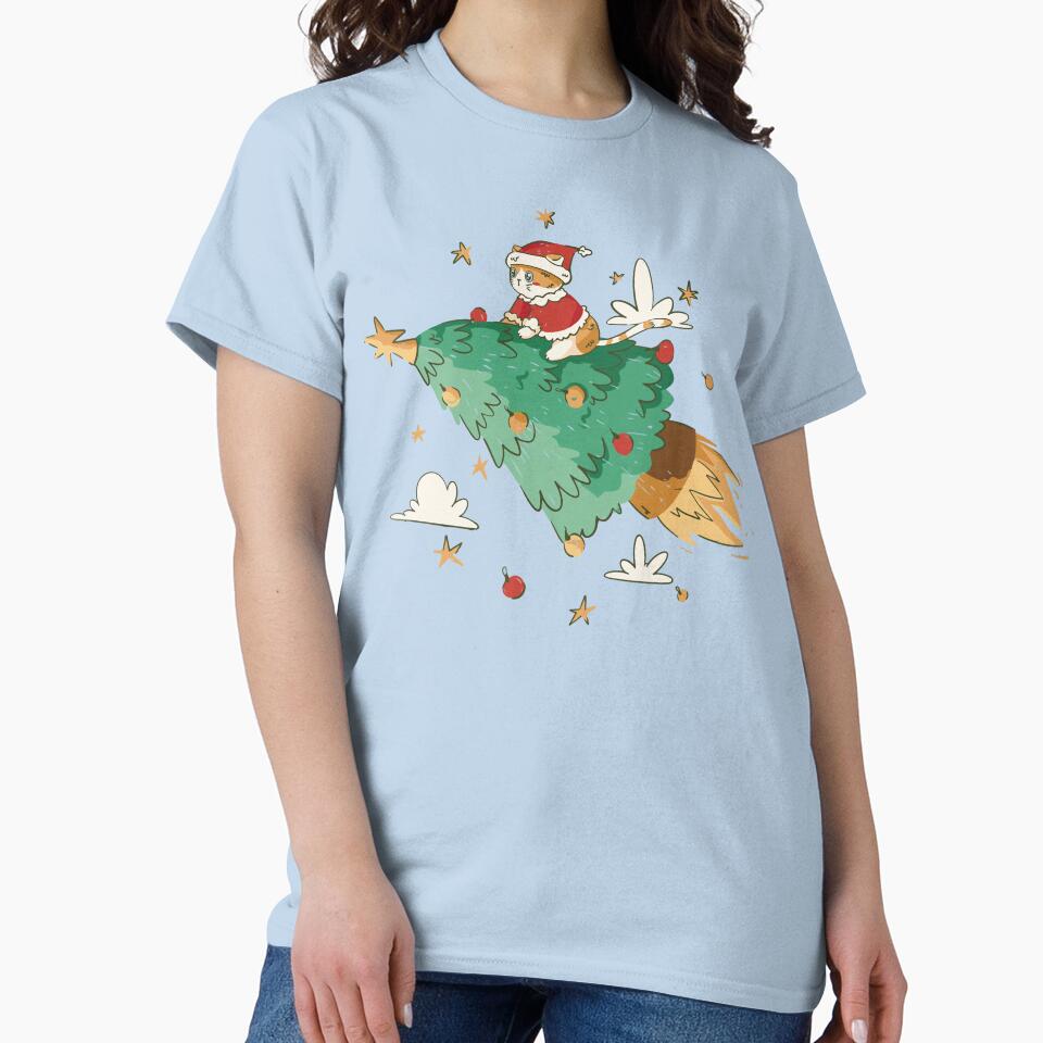 Santa cat Christmas tree design by Palteeshop T-Shirts, Hoodie, Sweatshirt | BlankRebels.com (Image 2)