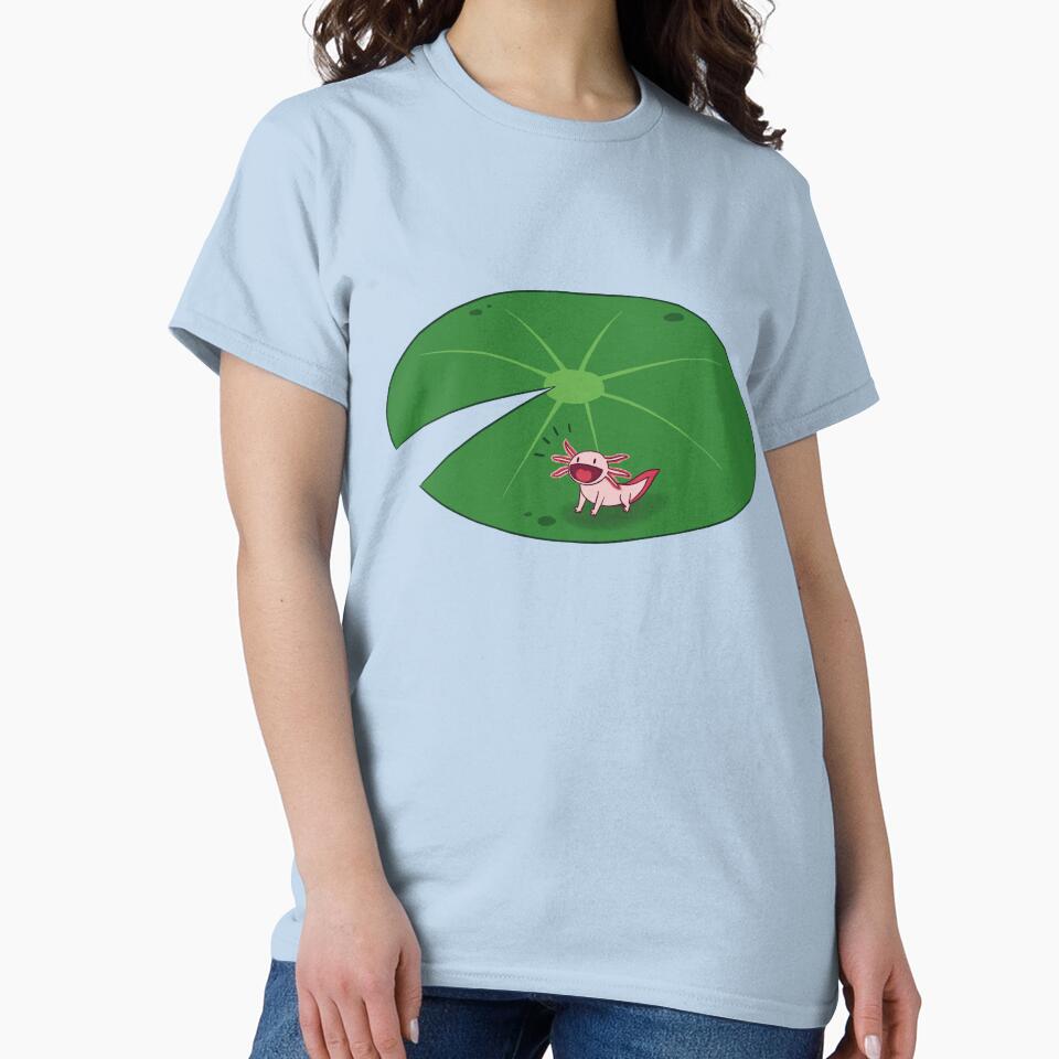 Tiny Happy Axolotl On A Lilypad — Cute Axolotl Design by dittoon T-Shirts, Hoodie, Sweatshirt | BlankRebels.com (Image 2)