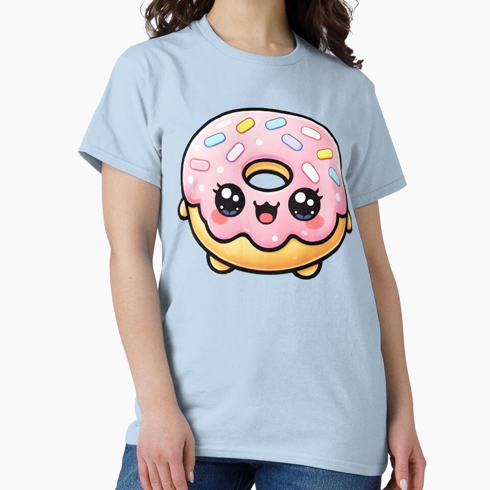 Kawaii Donut Cute Donut character Illustration by Chibloom T-Shirts, Hoodie, Sweatshirt | BlankRebels.com (Image 2)