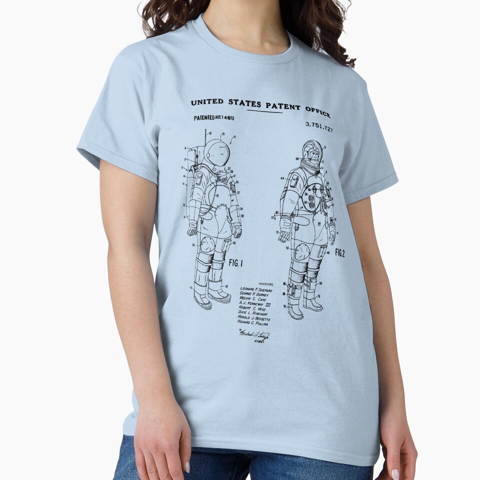 Astronaut Patent by PopPosters T-Shirts, Hoodie, Sweatshirt | BlankRebels.com (Image 2)