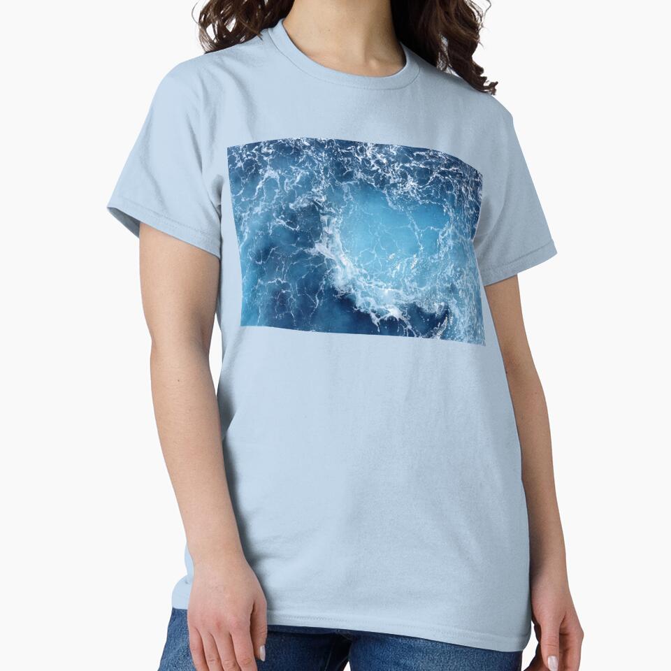 Blue Ocean Waves by thegreenclock T-Shirts, Hoodie, Sweatshirt | BlankRebels.com (Image 2)