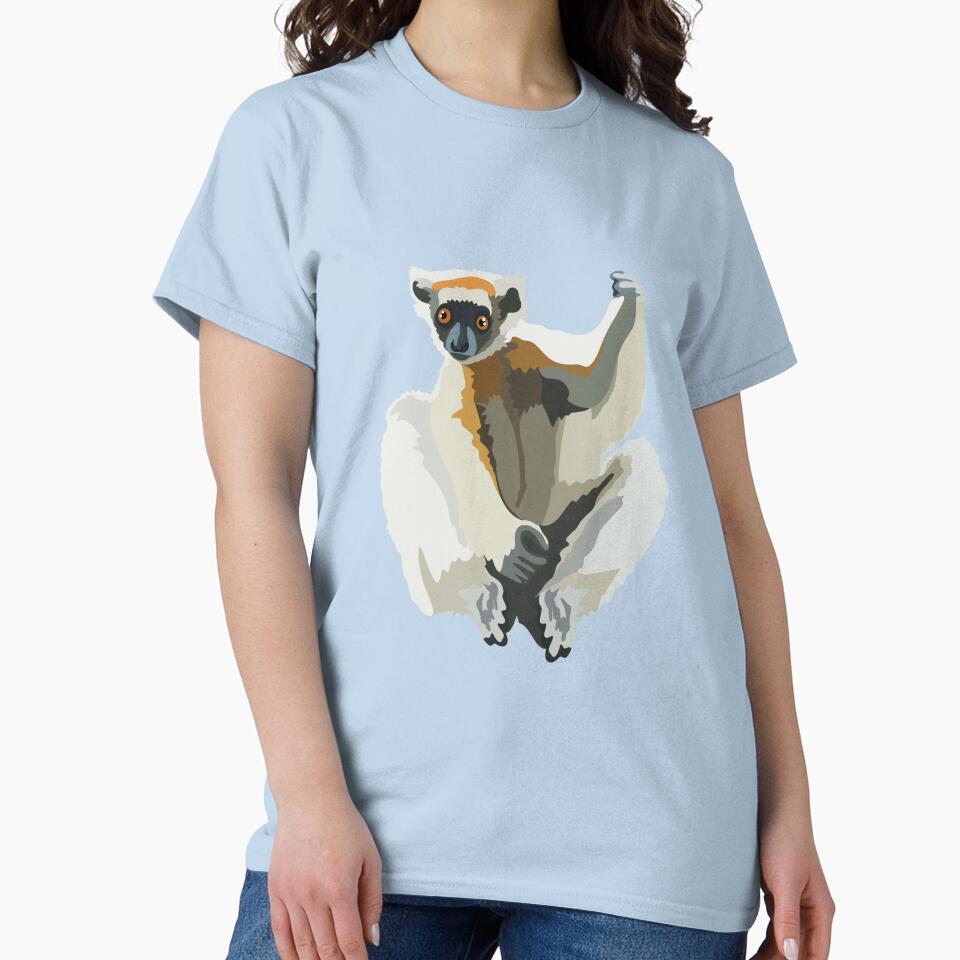 G is for Golden Crowned Sifaka, Golden Crowned Sifaka Illustration – Rare Madagascar Lemur Art for Wildlife... (Image 2)